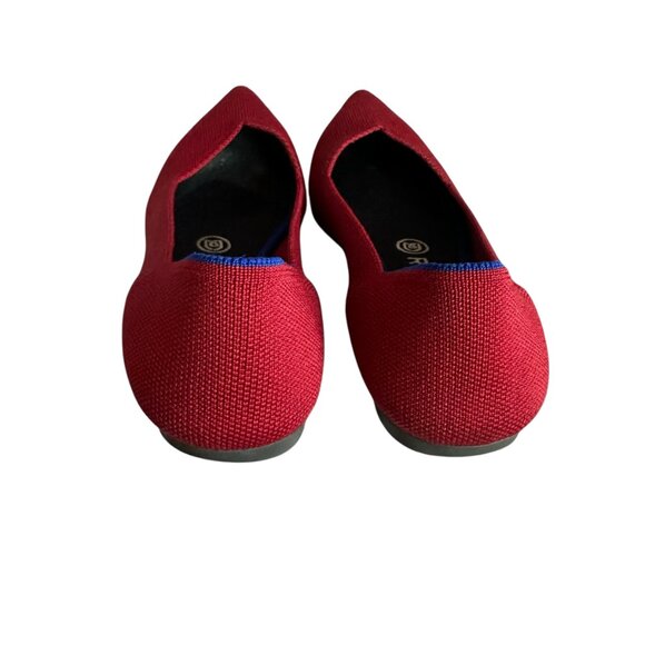 Rothy's The Point Red Flats Comfort Removable Insoles Washable Size 8 Women's - Picture 10 of 14
